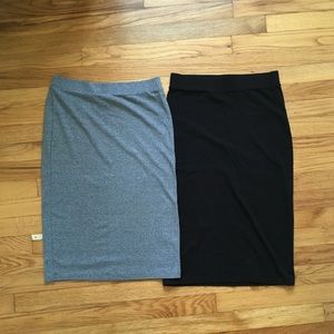 Two H&M high-waisted pencil skirts